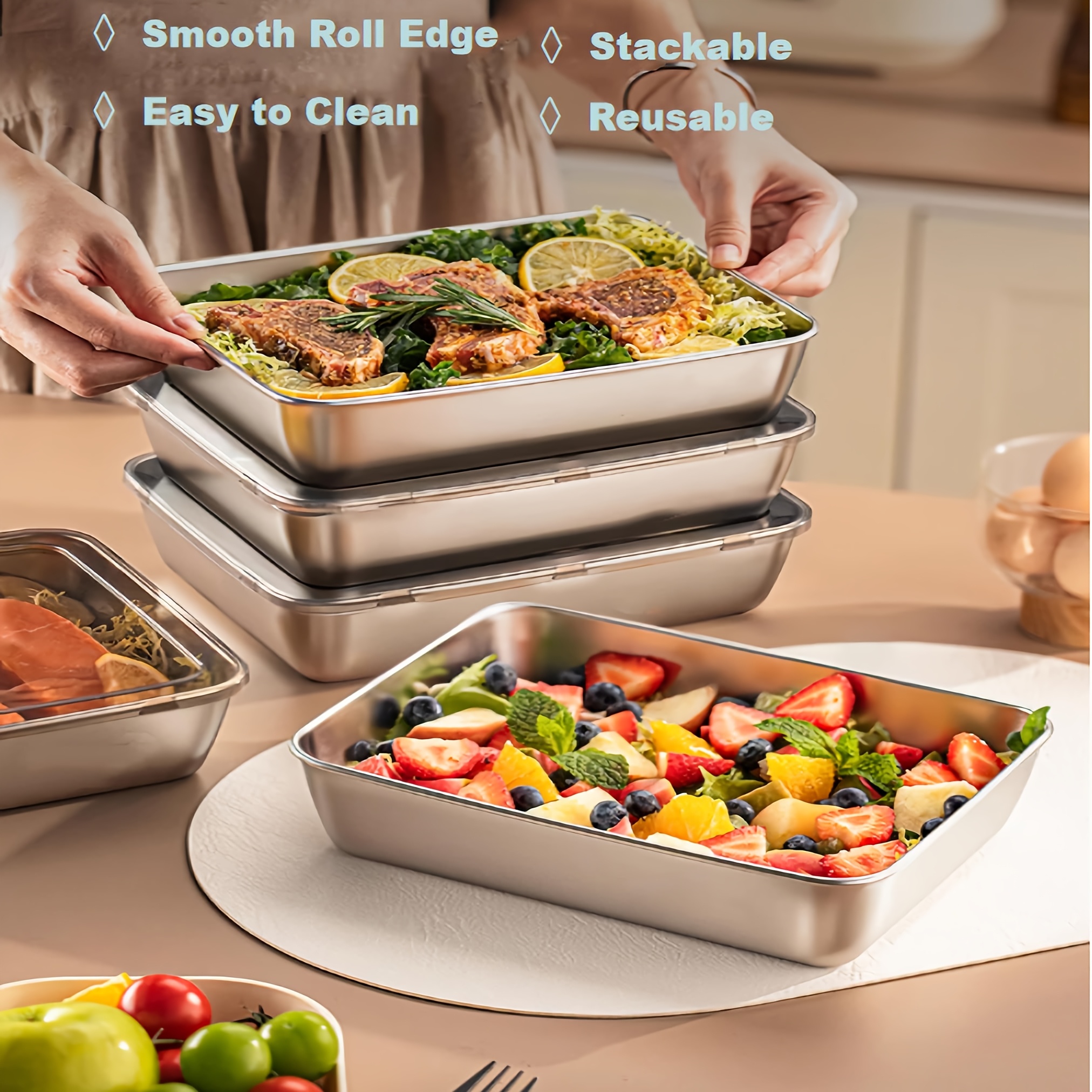 3pcs Stainless Steel Food Cont – Food Storage Box Set Bewertung und Preis