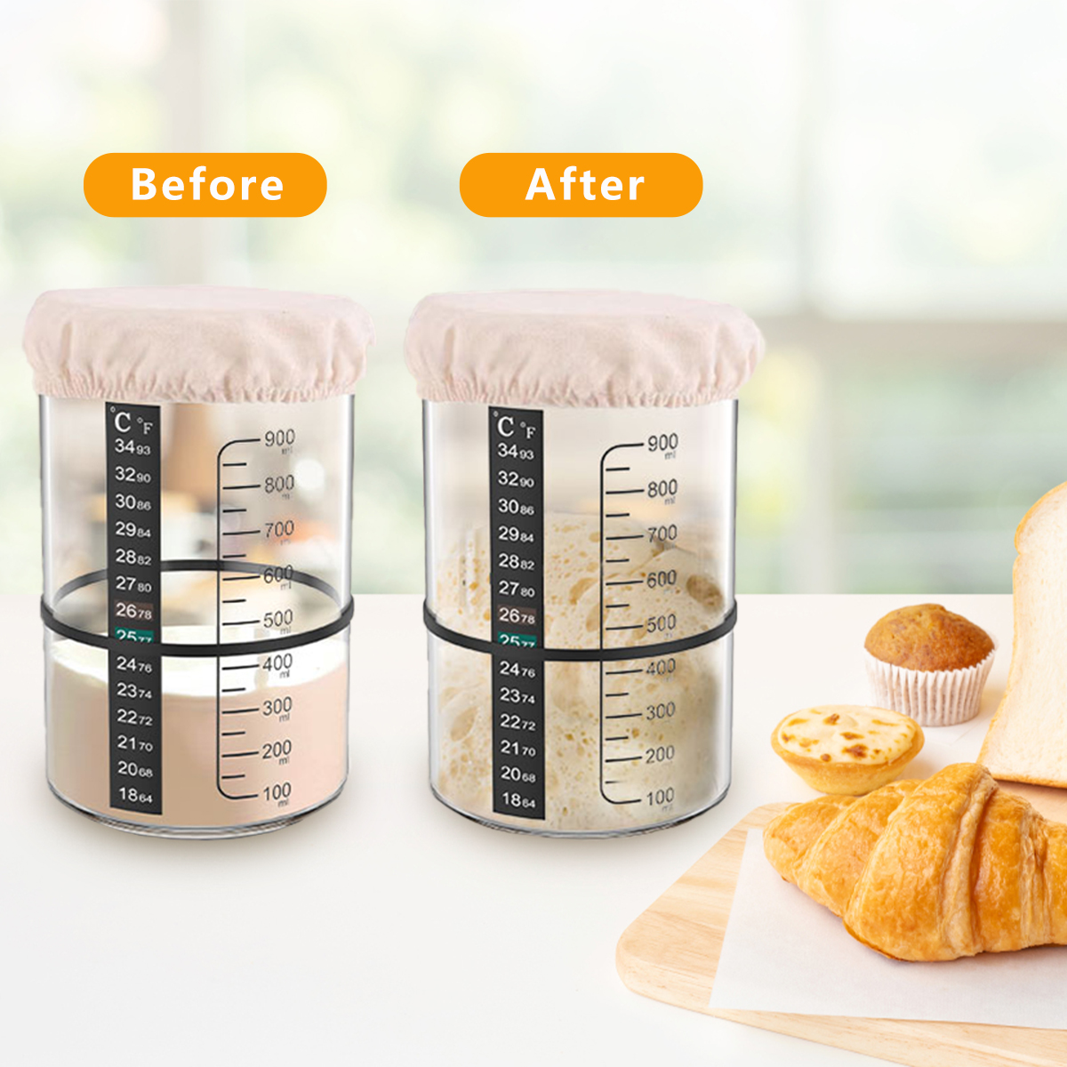 Sourdough Starter Jar Kit 1000 – Food Storage Tank Bewertung und Preis