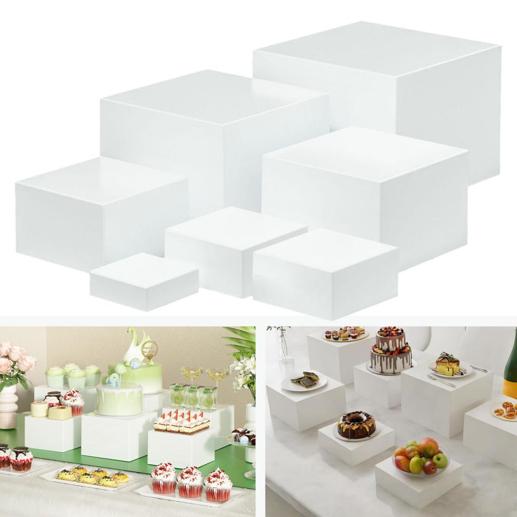 7 Pieces Acrylic Cube Display  – Food Storage Table Bewertung und Preis