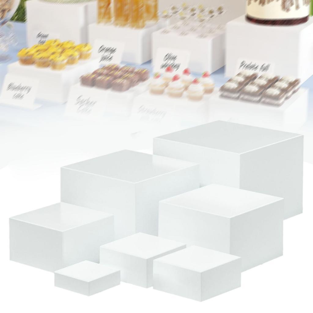 7 Pieces Acrylic Cube Display  – Food Storage Table Bewertung und Preis