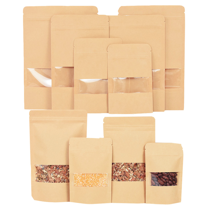 20/50pcs Kraft Paper Zip Lock  – Food Storage Zip Bags Bewertung und Preis
