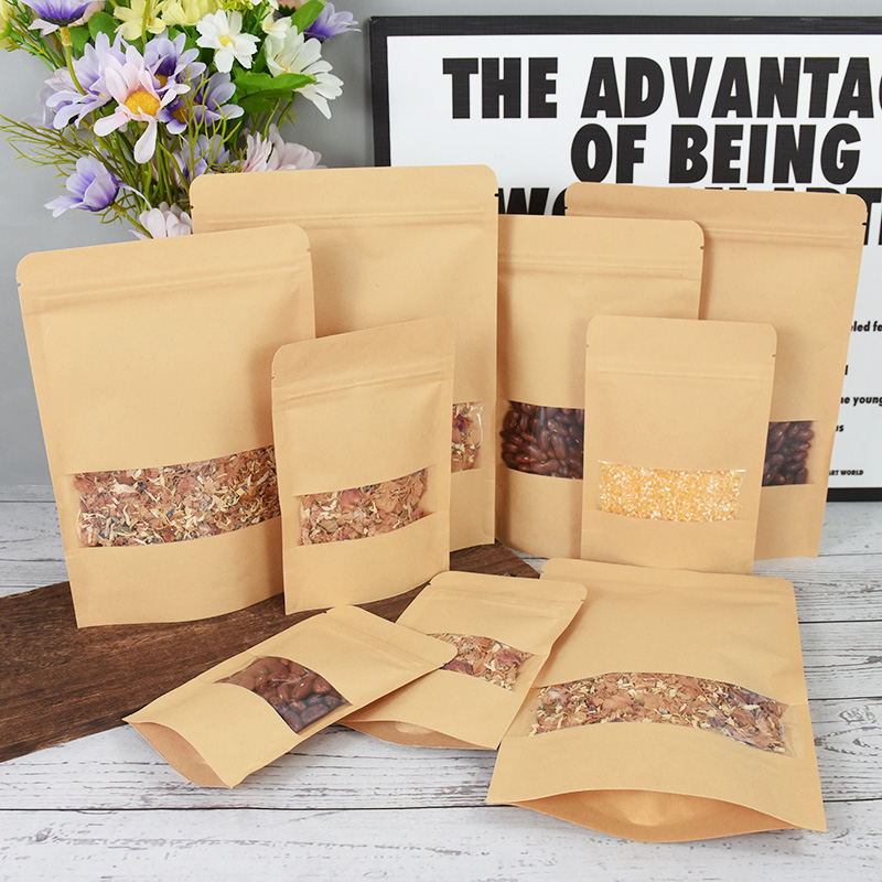 20/50pcs Kraft Paper Zip Lock  – Food Storage Zip Bags Bewertung und Preis