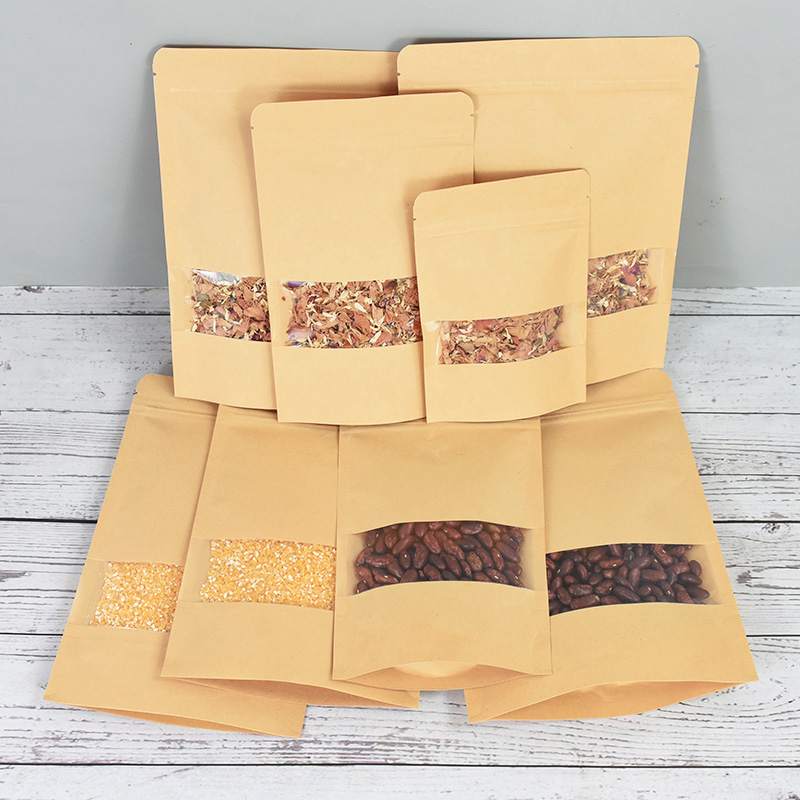20/50pcs Kraft Paper Zip Lock  – Food Storage Zip Bags Bewertung und Preis