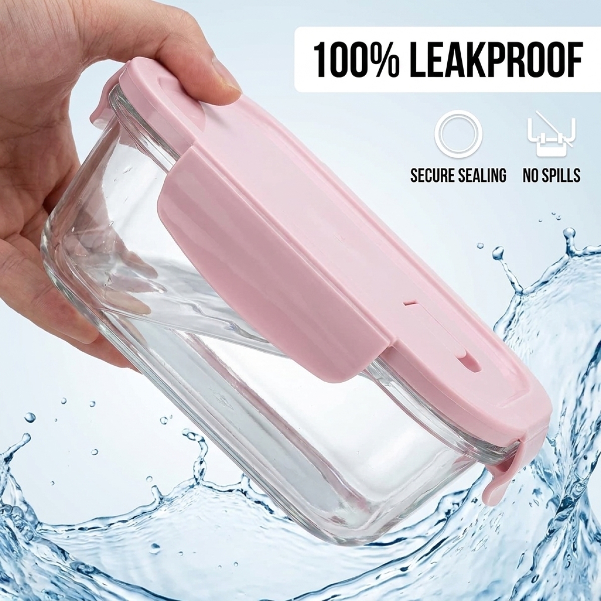 Hot Sale Pink Glass Bow–Secure – Glass Meal Prep Container Bewertung und Preis
