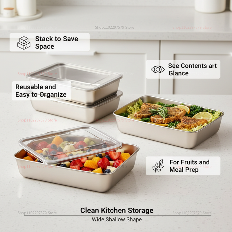 Plate Stainless Steel Food Con – Food Storage Bowls Bewertung und Preis