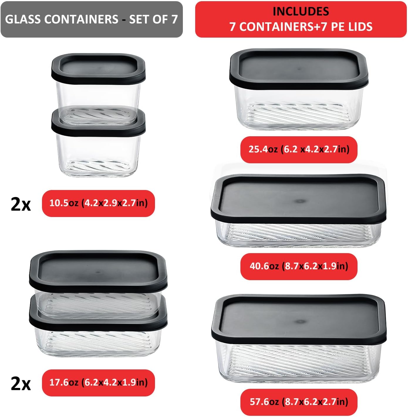 7 Pack Glass Meal Prep Contain – Glass Meal Prep Container Bewertung und Preis