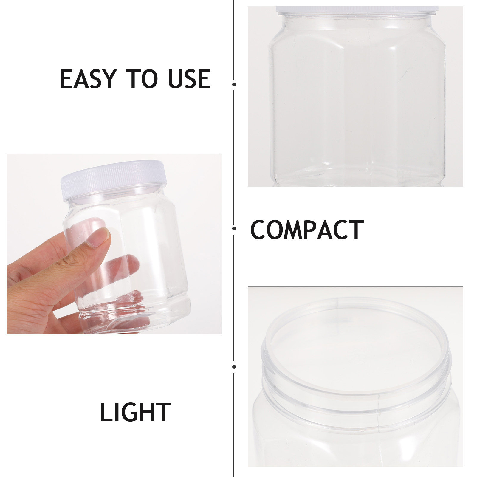 16Pcs 1000Ml Strong Plastic St – Food Storage Jars & Containers Bewertung und Preis
