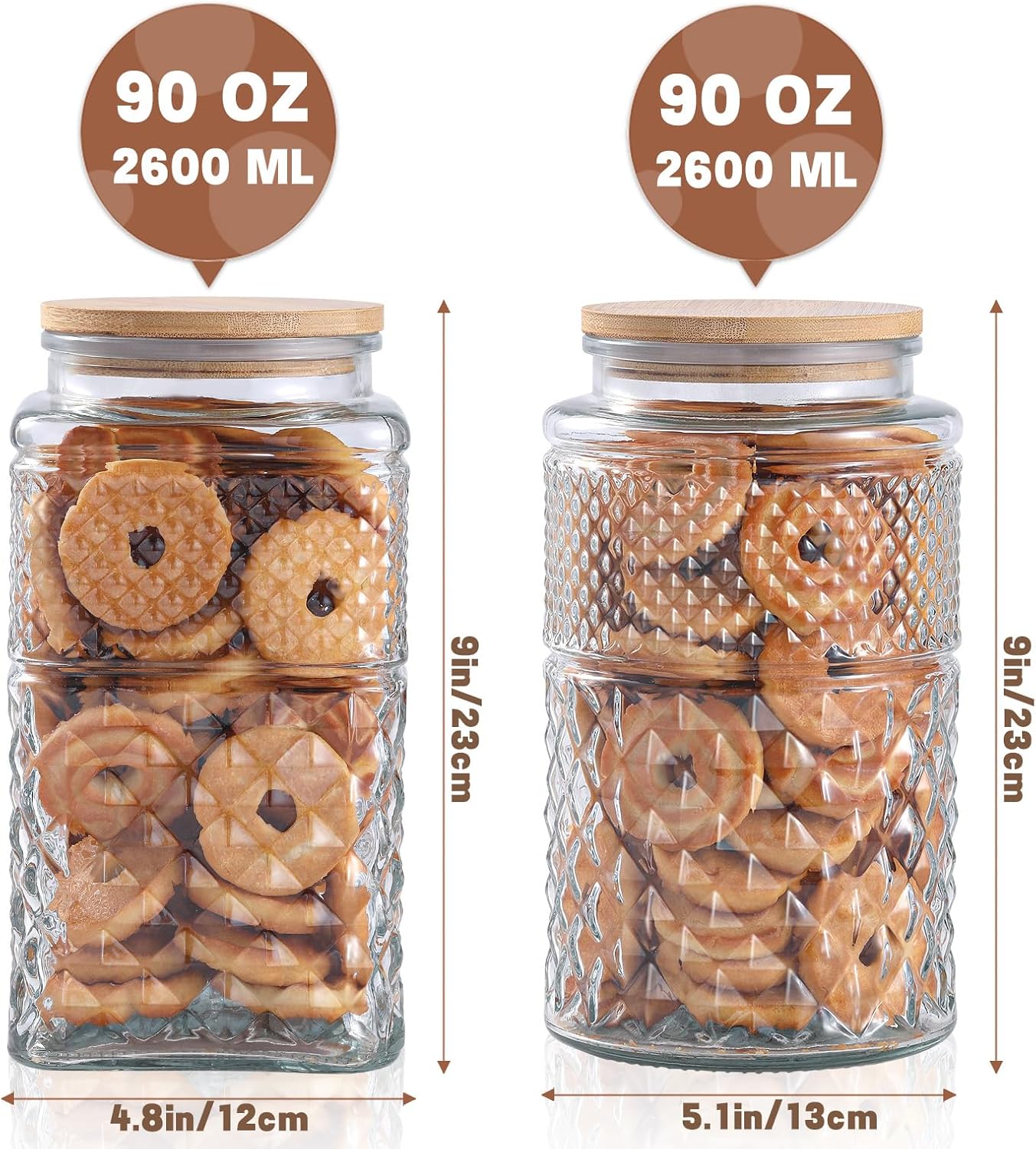 0.7Gallon/2600ml Glass Cookie  – Food Storage Glass Jar Bewertung und Preis