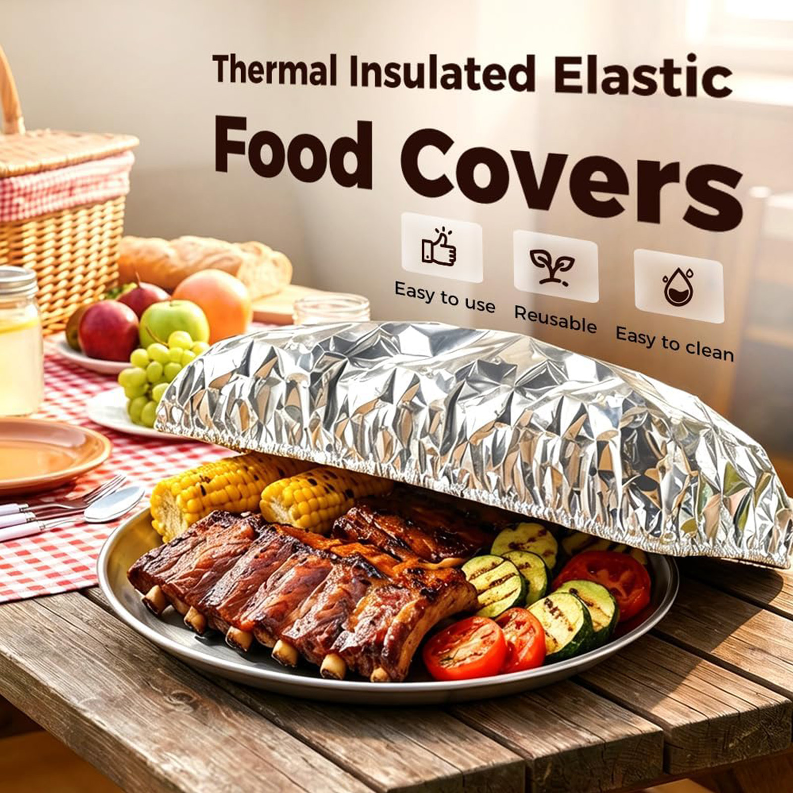 30/60/90PCS Aluminum Foil Insu – Food Storage To Keep Warm Bewertung und Preis