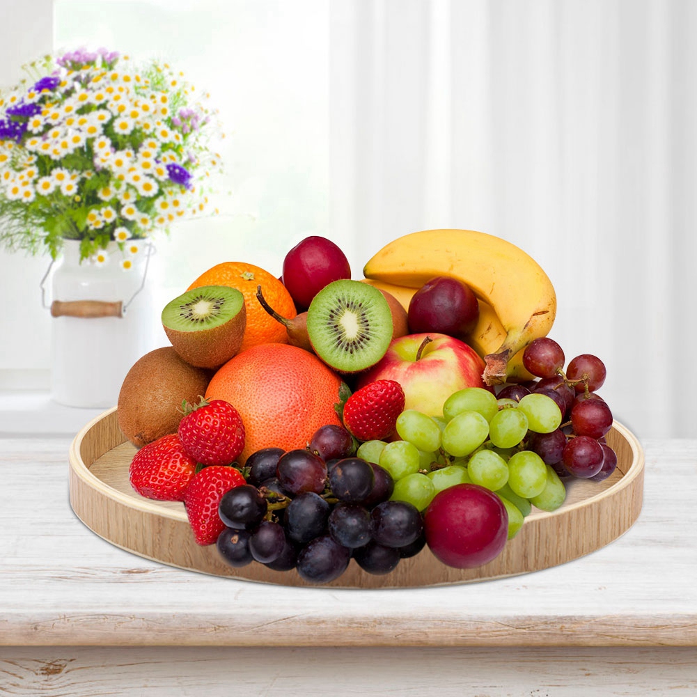 Wooden Serving Tray Tea Plate  – Food Storage Table Bewertung und Preis