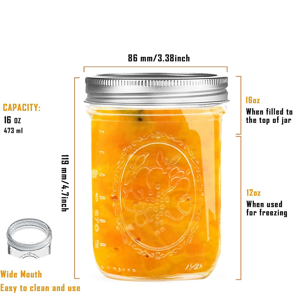 16oz Wide Mouth Mason Jars wit – Mason Jar Wide Mouth Bewertung und Preis