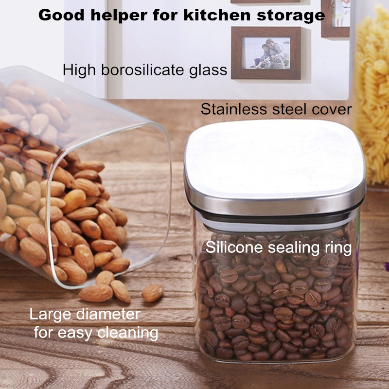 Square Glass Jars With Stainle – Food Storage Lidl Bewertung und Preis