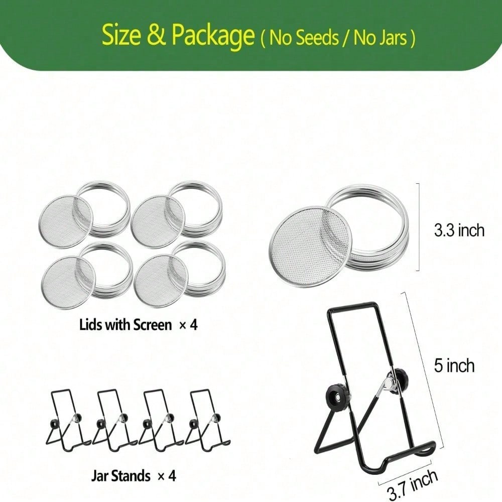 9pcs Sprouting Lids Growing Ki – Mason Jar Wide Mouth Bewertung und Preis
