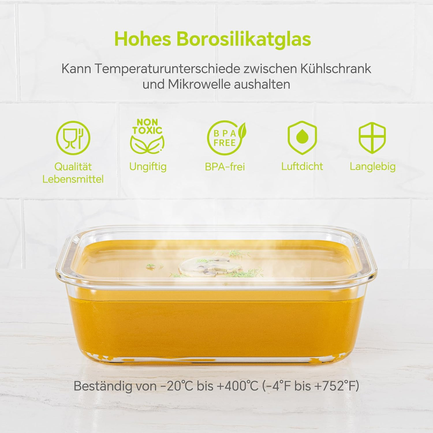 8-Pack Airtight Glass Food Sto – Glass Meal Prep Container Bewertung und Preis