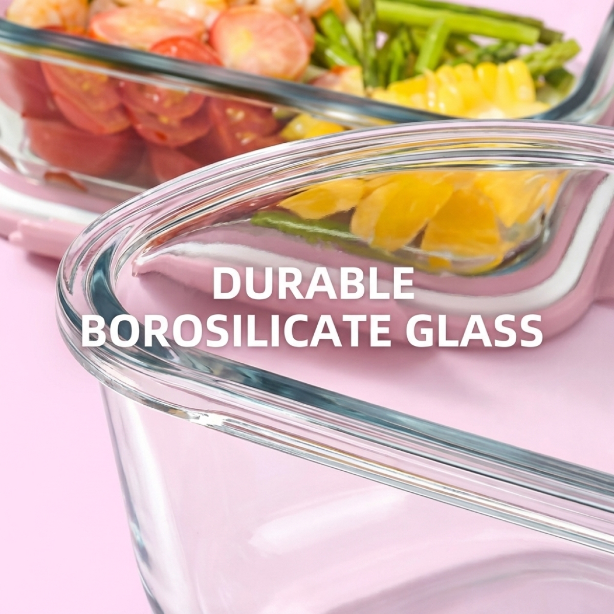 Cute Pink Glass Food Container – Glass Meal Prep Container Bewertung und Preis