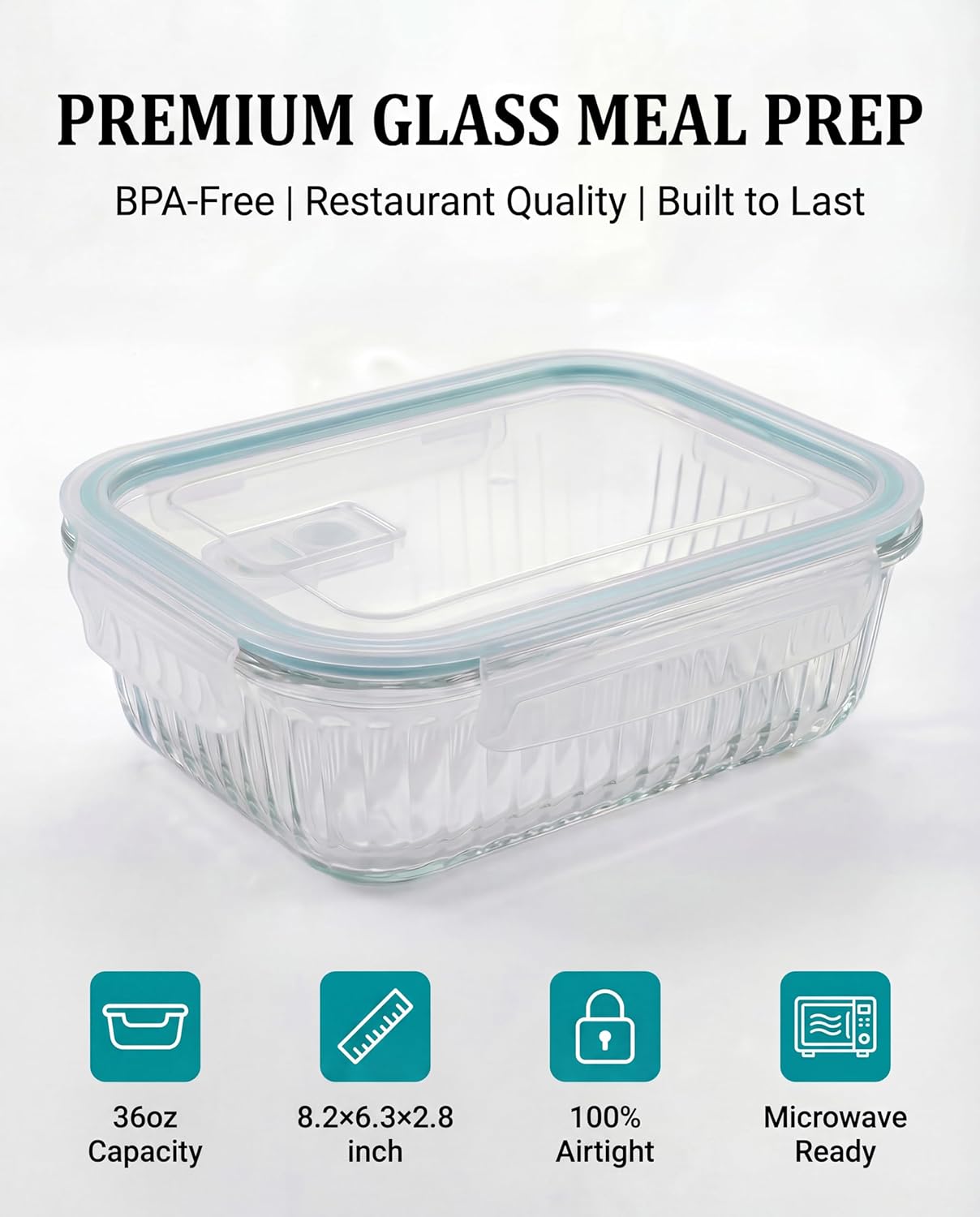5-Packs, 36 Oz Glass Meal Prep – Glass Meal Prep Container Bewertung und Preis