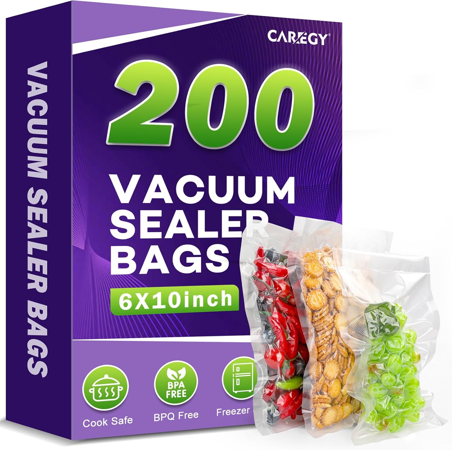 200 Vacuum Sealer Bags 6x10in  – Food Storage Zip Bags Bewertung und Preis