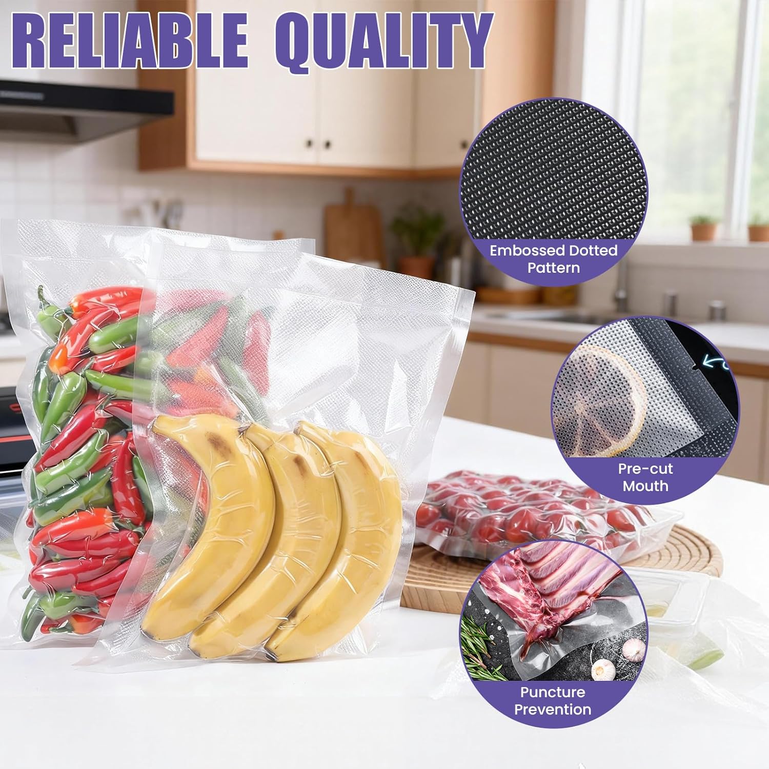 200 Vacuum Sealer Bags 6x10in  – Food Storage Zip Bags Bewertung und Preis