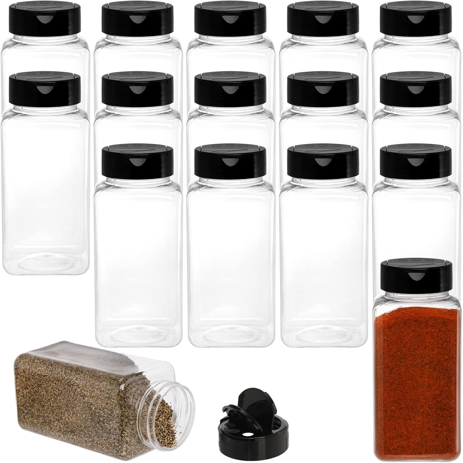 Square Large Plastic Spice Jar – Food Storage Heat Bewertung und Preis