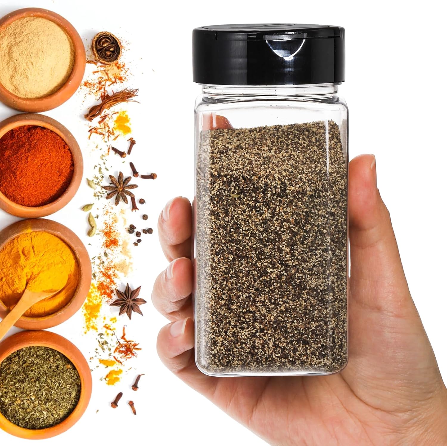 Square Large Plastic Spice Jar – Food Storage Heat Bewertung und Preis
