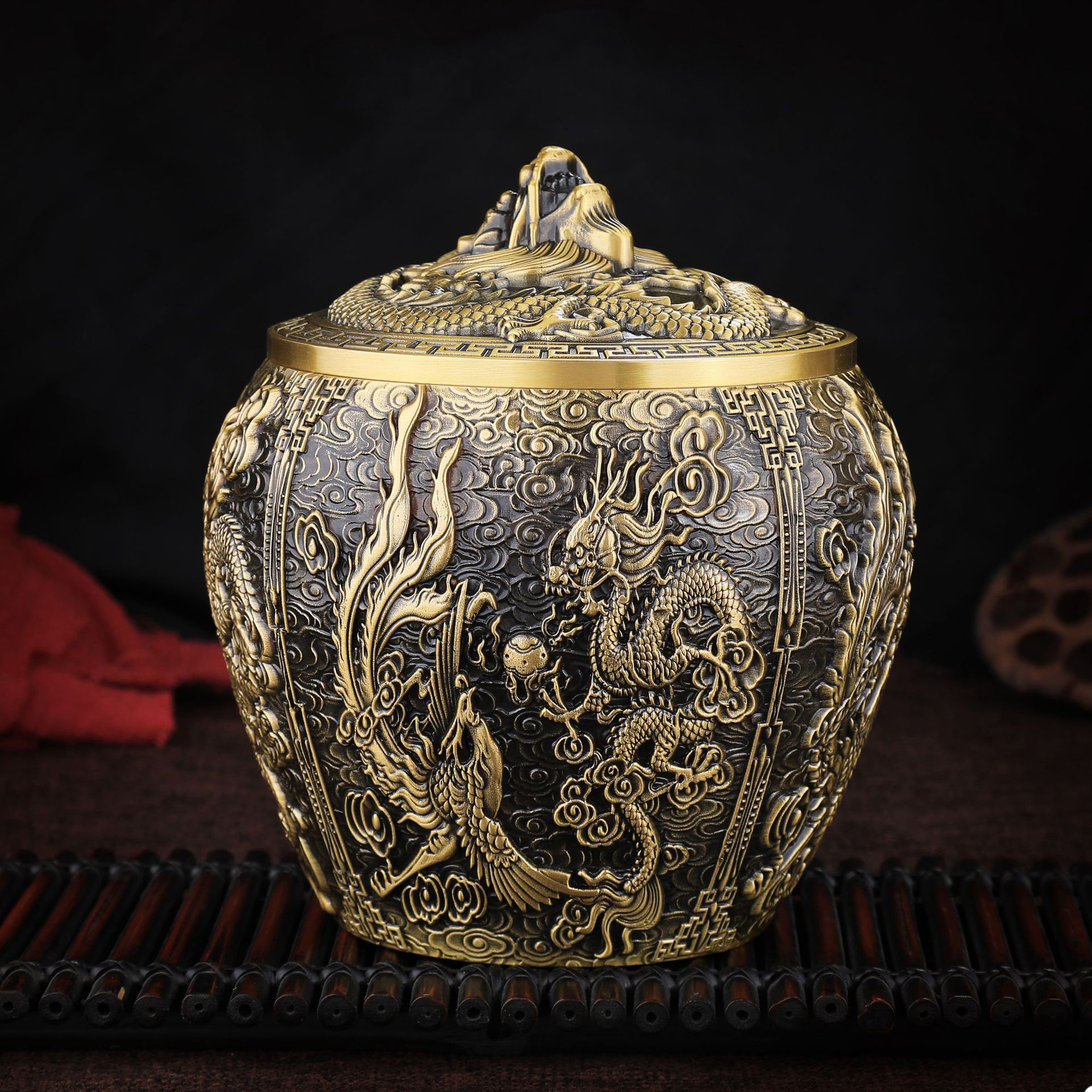 Retro Brass Tea Can Sugar and  – Food Storage Tank Bewertung und Preis