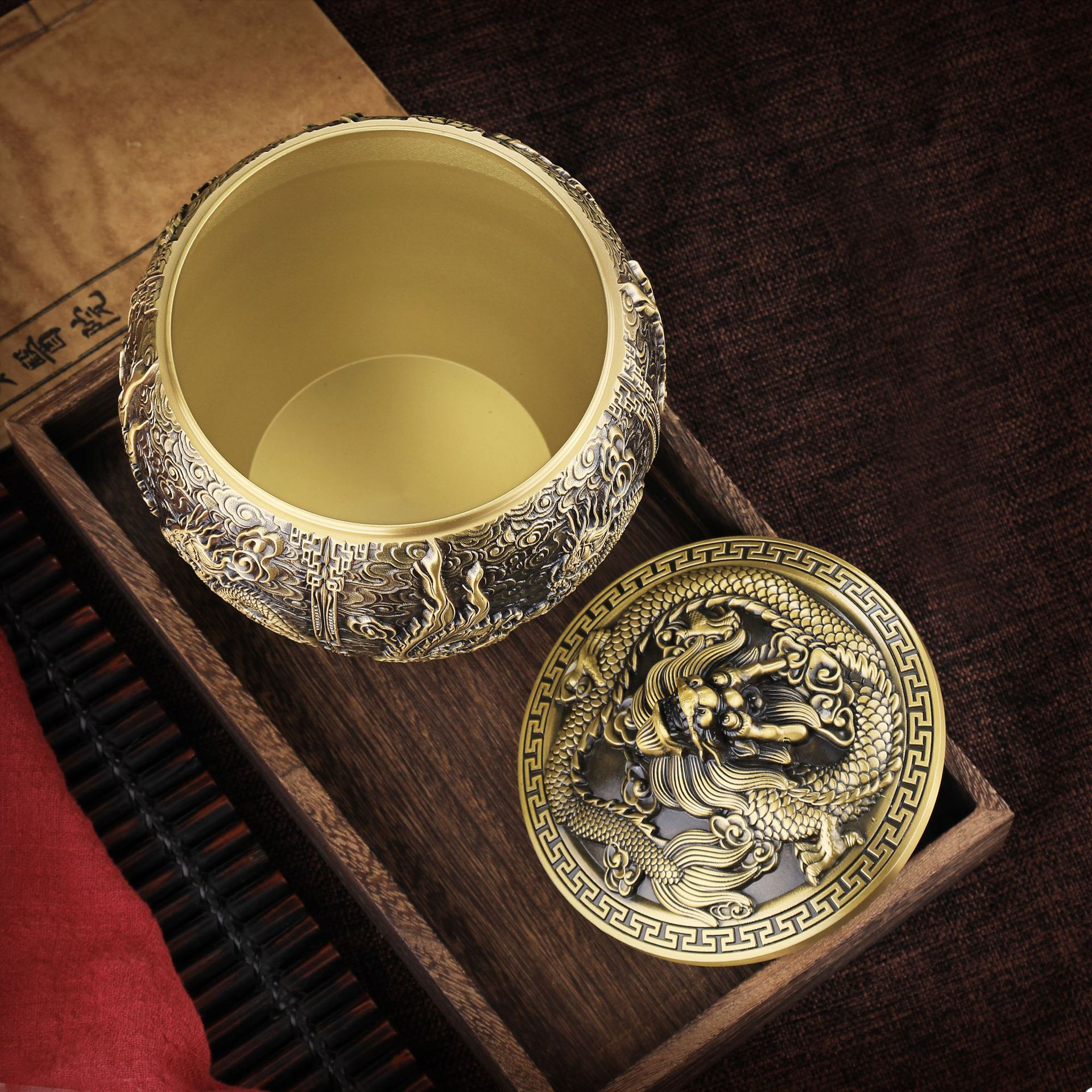 Retro Brass Tea Can Sugar and  – Food Storage Tank Bewertung und Preis