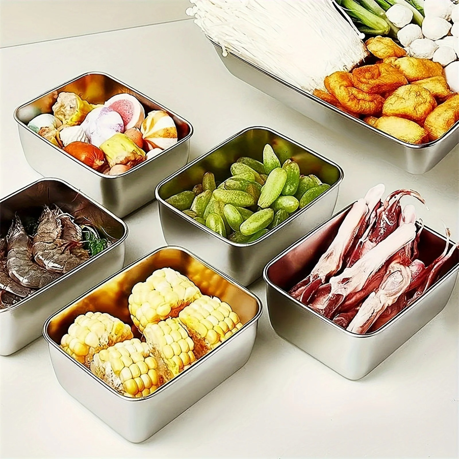 1/3/5pcs Stainless Steel Food  – Food Storage Box Set Bewertung und Preis