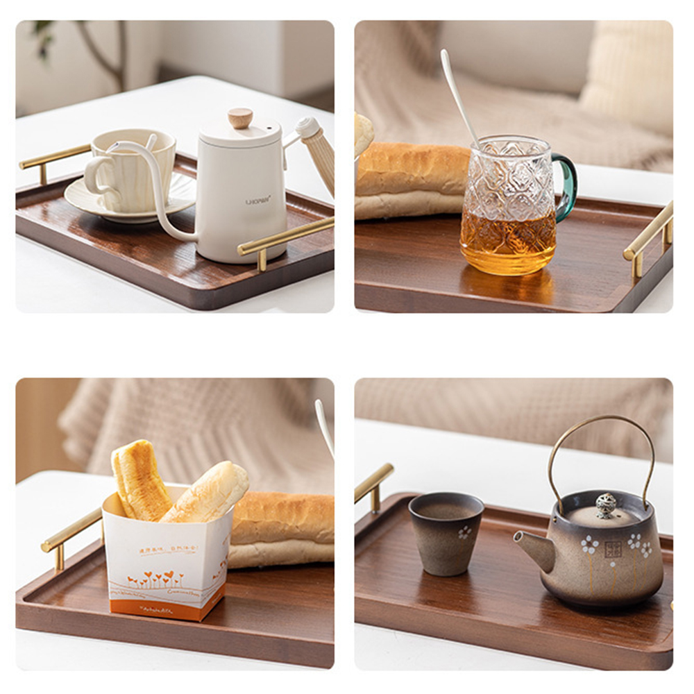 Wooden Serving Tray with Handl – Food Storage Table Bewertung und Preis