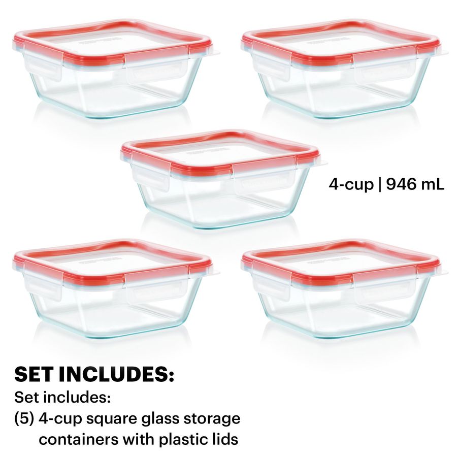 Freshlock 5Pack, 4 Cup Glass F – Glass Meal Prep Container Bewertung und Preis