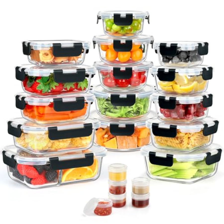 42pcs Glass Food Storage Conta – Food Storage Lidl Bewertung und Preis