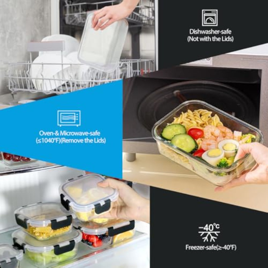 42pcs Glass Food Storage Conta – Food Storage Lidl Bewertung und Preis