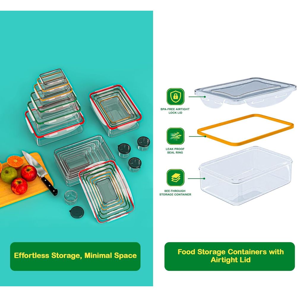 70 Pcs Large Food Storage Cont – Food Storage Box Set Bewertung und Preis