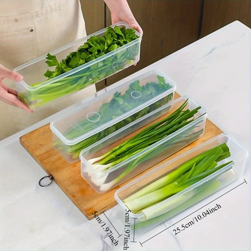 4 Pcs Long Rectangular Food St – Food Storage Refrigerator Bewertung und Preis